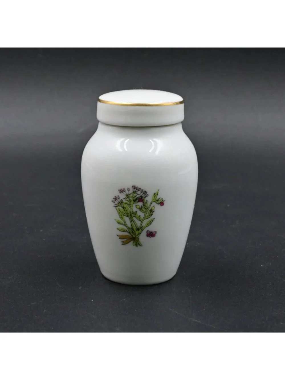 Franklin Mint Gloria Vanderbilt Curry Spice Jar Vintage 1985 Porcelain